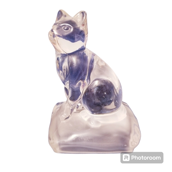 "Cristal D'Arques" Cat Clear Lead Crystal - Picture 2 of 9